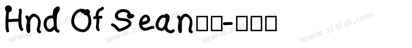 Hnd Of Sean字体字体转换